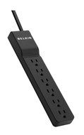 Belkin 6-Outlet Power Strip Surge Protector with 6-Foot Power Cord, 600 Joules (BSE600-06BLK-WM) N4