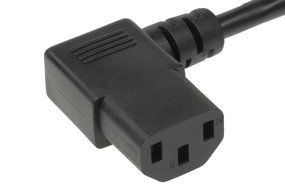 SF Cable, US Universal Right Angle Both Side Power Cord, IEC320 C13 to NEMA 5-15P (6 Feet)
