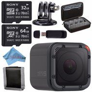 GoPro HERO5 Session CHDHS-501 + Sony 32GB microSDHC Card + Sony 64GB microSDXC + Custom GoPro Case for GoPro HERO...