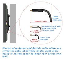 Ysimda Ultra Slim Flexible Series Redmere Active Metallic Shell HDMI 2.0 A to A High-speed Cable, 15ft, 18G, Supports...
