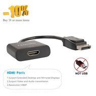 Display to HDMI Adapter Converter, FEMORO DP Displayport to HDMI Adapter Splitter Male to Female Audio Video Link...