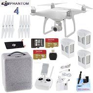 DJI Phantom 4 Extended Flight Bundle- Includes 3 Intellegent In Flight Battery + 2 64GB Micro SD Memory Card