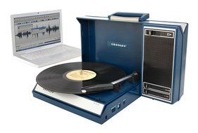 Crosley CR6016A-RE Spinnerette Portable USB Turntable with Software for Ripping and Editing Audio, Red N4
