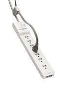 Belkin 7-Outlet Home and Office Power Strip Surge Protector with 6-Foot Power Cord, 2320 Joues (BE107200-06)