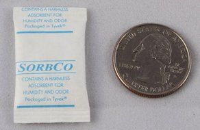 Industry Standard 1 Gram Silica Gel Tyvek Desiccant Packets and Dehumidifiers, Made in USA N2