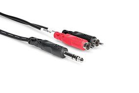 Hosa TRS-203 1/4 inch TRS to Dual RCA Insert Cable, 9.8 feet