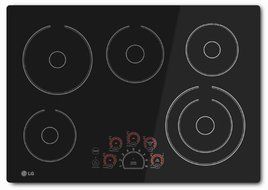 30" Radiant Cooktop in Black with 5