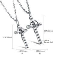 Morenitor[TM]Couple Necklace set Stainless Steel Silver Black Heart Shape Key Matching Set Necklace for Women&#039;s... N27