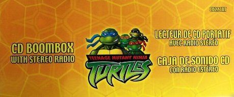 Portable, Teenage Mutant Ninja Turtles Boombox CD Player with Text Display, AM/FM Stereo Radio, Repeat Function...