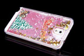 Galaxy Note 3 Case,Galaxy Note 3 Liquid Cover,PHEZEN Christmas Tree Santa Claus Design Cool Quicksand Moving Stars... N27