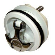Whitecap T-Handle Latch - Chrome Plated Zamac/White Nylon - No Lock - Freshwater Use Only consumer electronics