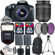 Canon EOS Rebel T6 DSLR Camera + 18-55mm IS Lens + Canon Speedlite 430EX III RT + 64GB Storage + Backup Battery... N3