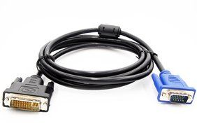 DVI 24+5 to VGA High Resolution Male Monitor cable with RGB Coax - (DVI-A M to HD15 M) 6-ft N2
