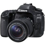 Canon EOS 80D Wi-Fi Digital SLR Camera &amp; EF-S 18-55mm IS STM with 75-300mm III Lens + 64GB + Battery + Case +... N4