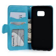 S6 Edge Case,Samsung Galaxy S6 Edge Case - Wallet Embossed Totem Flower Premuim PU Leather Snug Fit Soft TPU Inner... N33