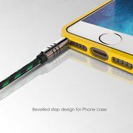 FRiEQ 3.5mm Male To Male Car and Home Stereo Cloth Jacketed Tangle-Free Auxiliary Audio Cable (4 Feet/1.2M) Fits... N6