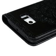 S6 Edge Case,Samsung Galaxy S6 Edge Case - Wallet Embossed Totem Flower Premuim PU Leather Snug Fit Soft TPU Inner... N35