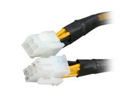 Rosewill 9.5-Inch EPS 8-Pin Male to ATX 4-Pin Female Cable with Cable Sleeve (RCA-RU-9.5-P8M-P4F)