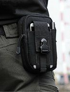 SB@1000D Nylon D30 Tactical Molle Waist Bags Men's Outdoor Sport Casual Waist Pack Purse Mobile Phone Case , black N3