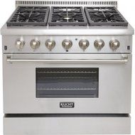 Kucht KRD366F 36" Dual Fuel Freestanding Range with 6 Burners, in Stainless Steel