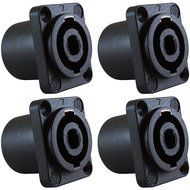 GLS Audio Speaker Jack Twist Lock 4 Pole Square (Rectangle) - Compatible with Neutrik Speakon NL4MP, NL4MPR, NL4FC...
