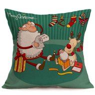 Pillow Cover,Haoricu Vintage Christmas Cartoon Smowman Penguin Sofa Bed Home Decoration Festival Pillow Case Cushion... N16