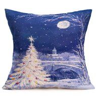 Pillow Cover,Haoricu Vintage Christmas Cartoon Smowman Penguin Sofa Bed Home Decoration Festival Pillow Case Cushion... N17
