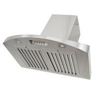 KOBE Range Hoods RA3830SQB-WM-1 Wall Mount 3-Speed, 680 CFM with LED Lights, 30-Inch N6