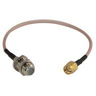 DHT Electronics RF coaxial coax cable assembly SMA male to F female 6''