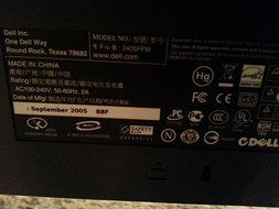 Dell UltraSharp 2405FPW 24-inch Wide Aspect Flat Panel LCD Monitor N3