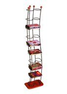Atlantic 1386 Wave 74-DVD Wire Towers - (Black/Cherry)