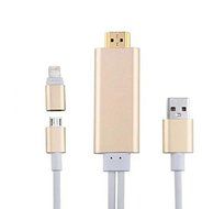 HDMI TV CABLE YSF&reg;6.6 Feet 2 in 1 HDTV TV Cable Adapter 8 Pin + Micro mhl USB to HDMI USB Cable for Samsung Galaxy...