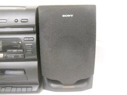 Sony CFD-646 3 Disc CD Changer Bookshelf Stereo Dual Cassette Recorder Player Mega Bass AM FM Radio Detachable... N3