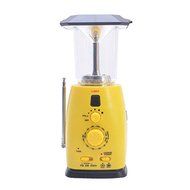 Solar Dynamo Powered AM FM Radio with Flashlight Camping Emergency Lamp