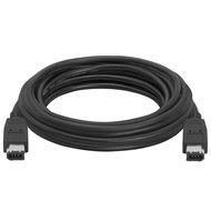 Cmple - IEEE-1394 FireWire iLink DV Cable 6P-6P M/M -15ft (BLACK)