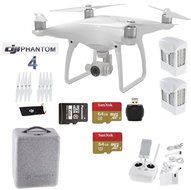 DJI Phantom 4 Starter Bundle - Includes 2 Intellegent In Flight Battery + 2 Extended Video 64GB Micro SD Memory...