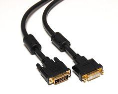 AYA 3Ft (3 Feet) DVI-D Dual Link 24+1 Digital Video Male to Female Extension Cable with Ferrites