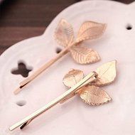 SysPod(TM) New Fresh Wind Latest European And American Retro Stereo Leaves Little Hair Clips N4