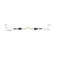 SHARPALIN 2 Pack DC3.5mm Stereo to DC3.5mm Stereo Audio Balun Extender Over Cat5/6 (2x Audio to RJ45 Female)