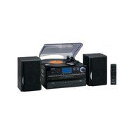 Jensen 3-Speed Stereo Turntable 2 CD System with Cassette and AM/FM Stereo Radio