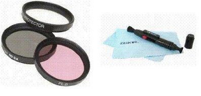PRO Filter Kit For Canon EOS Rebel T2i 18 MP APS-C Digital SLR Camera + Microfiber Cleaning Cloth + Pro Lens Cleaning...