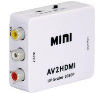 Kangcheng 1080p HDMI to RCA CVBS AV Composite Converter HDMI2AV Adapter support PAL/NTSC TV format output(black) N2