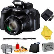 Canon Powershot SX60 16.1MP Digital Camera 65x Optical Zoom Lens 3-inch LCD Tilt Screen + 6pc Starter Set