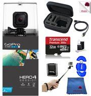 GoPro Hero4 Session with Woodland Hills Exclusive 8 pc Adventure Bundle Includes GoPro Hero 4, 32 GB Memory Card...