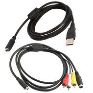 eLUUGIE Data Transfer USB Cable Charging Cord + S-Video to RCA Video Connector AV Cable for Sony Handycam, Mini...