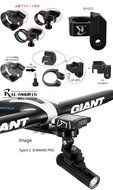 Rec-mounts&reg; Out-front Bike Mount Type19 Garmin Edge1000 + Gopro Camera or Lezyne Light [Rec-b0019-gm-lez2] N2
