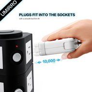 Umirro 10-Outlet Power Strip with 4 USB Charging Ports - Pure Black