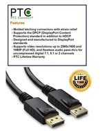 PTC Premium GOLD Series 50 ft DisplayPort to DisplayPort Cable, Supports 2K Resolution, DisplayPort &ndash; DP to DP...