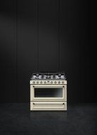 Smeg TRU36GGP 36" Gas Freestanding Range with 5 Burners, in Cream Enamel