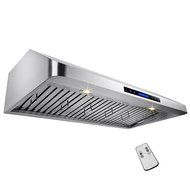 AKDY&reg; 48" Under Cabinet Kitchen Cooking Vent LED Touch Control Stainless Steel Range Hood w/Remote Control N5